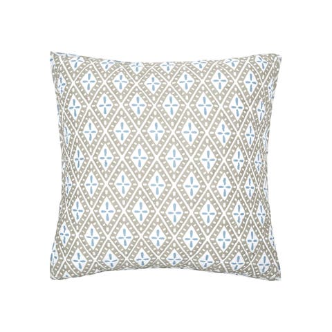 26" x 26" Liam Sky Handcrafted Cotton Euro Sham - Machine Washable