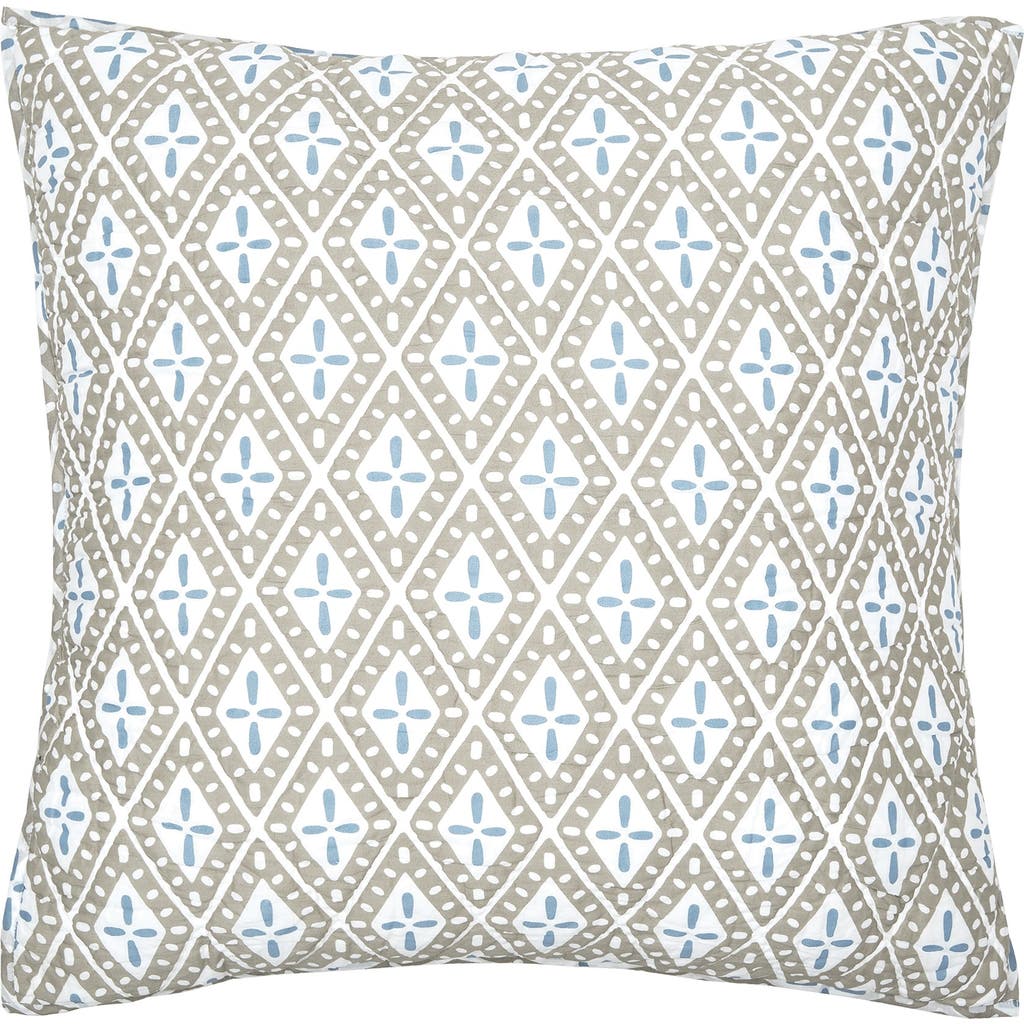 Carol & Frank 26" X 26" Liam Sky Handcrafted Cotton Euro Sham In Multi