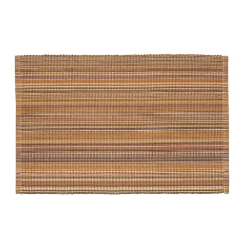 C & F Home C&f Home Cedar Stripes Placemats Set Of 6, 13" X 19" In Brown