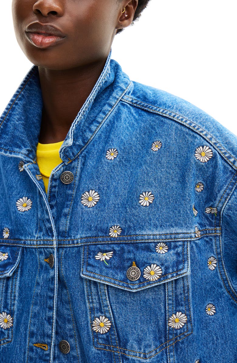 Desigual Daisy Denim Jacket, Alternate, color, 
