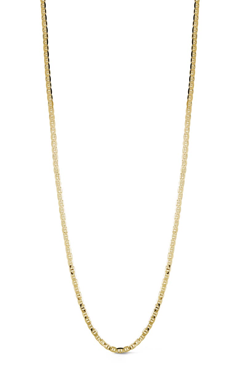 Yield of Men 18K Gold Plated Sterling Silver Mariner Link Necklace, Main, color, 