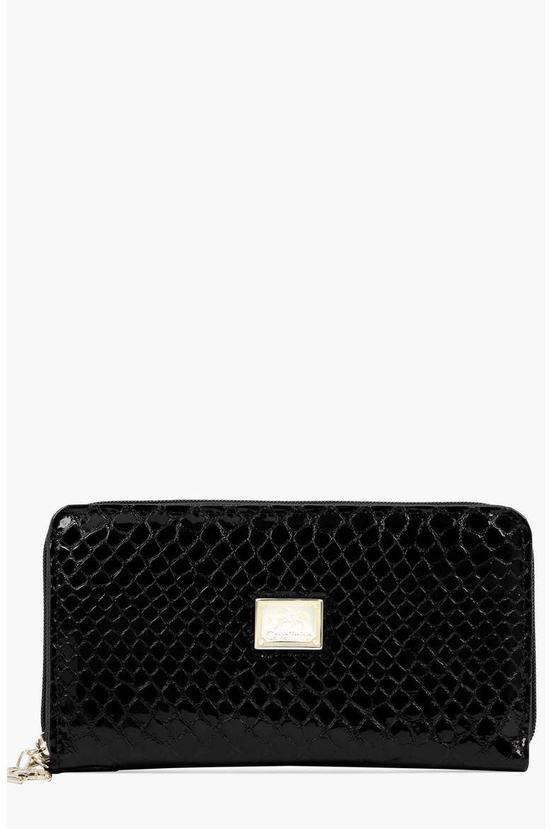 Gallop Patent Leather Wristlet Wallet 213, Main, color, Black