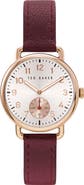 Ted Baker London Hannahh Sub-Eye Leather Strap Watch, 34mm