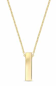 Bony Levy 14K Yellow Gold Bar Pendant Necklace