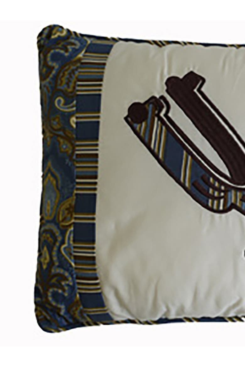 Spur Quilted Pillow, 18" x 18", Alternate, color, Blue