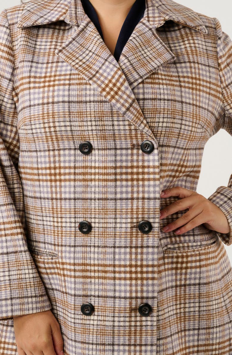 Estelle Frostfall Double Breasted Coat, Alternate, color, Frosted Cocoa