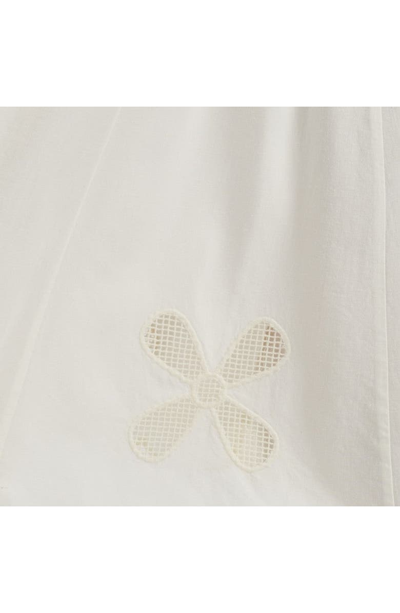 Chinti & Parker Linen-Blend Broderie Skirt, Alternate, color, Cream