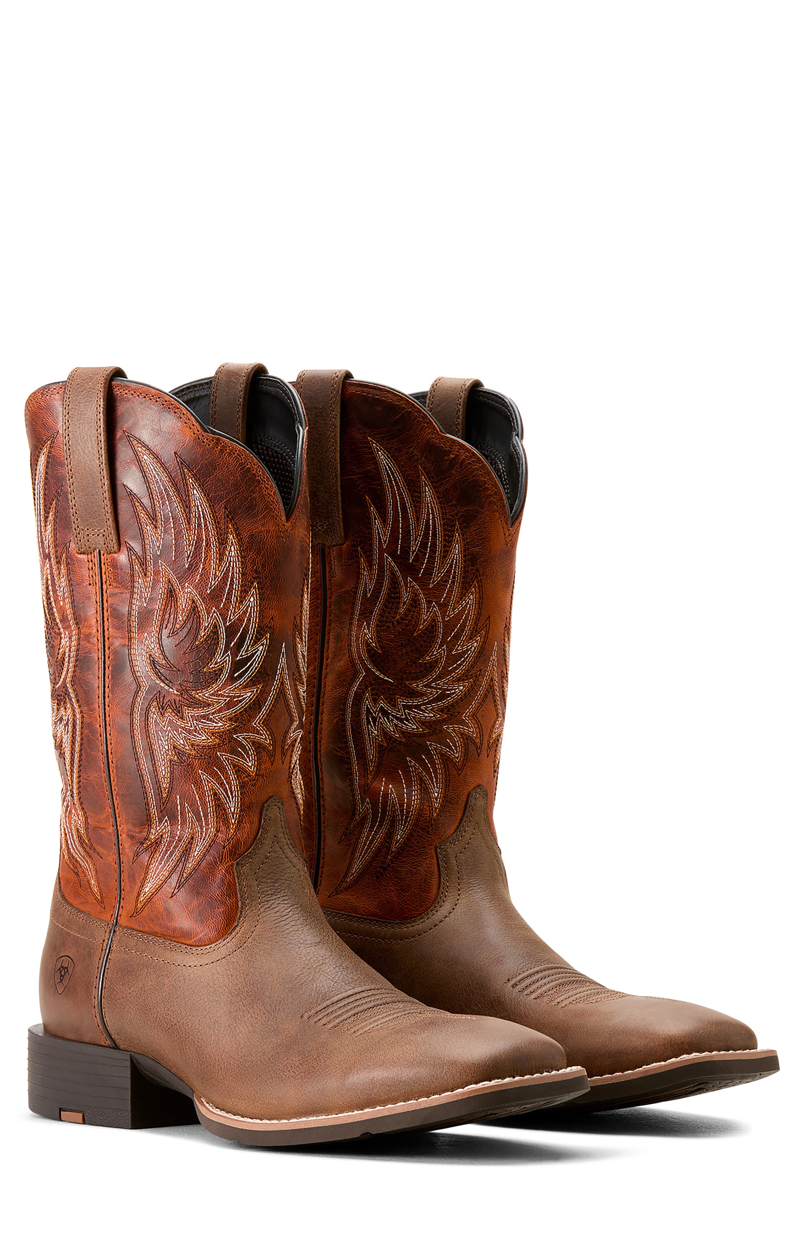 Ariat Sport Rider Cowboy Boot, Alternate, color, Vintage Oak/ Rustic Orange