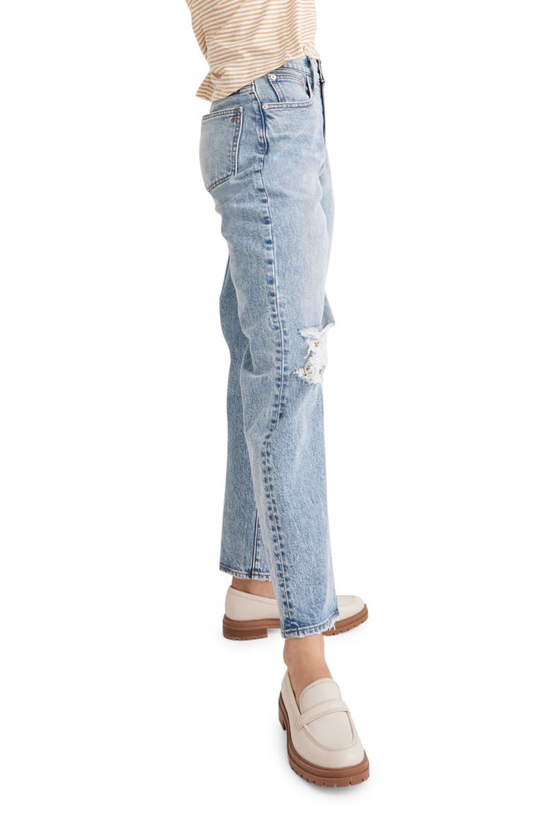 Straight Leg Stretch Cotton Jeans, Alternate, color, KINGSBURY WASH