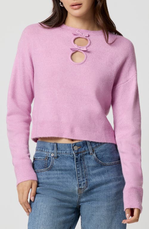 Florence By Mills Baby Bow Crop Sweater In Purple