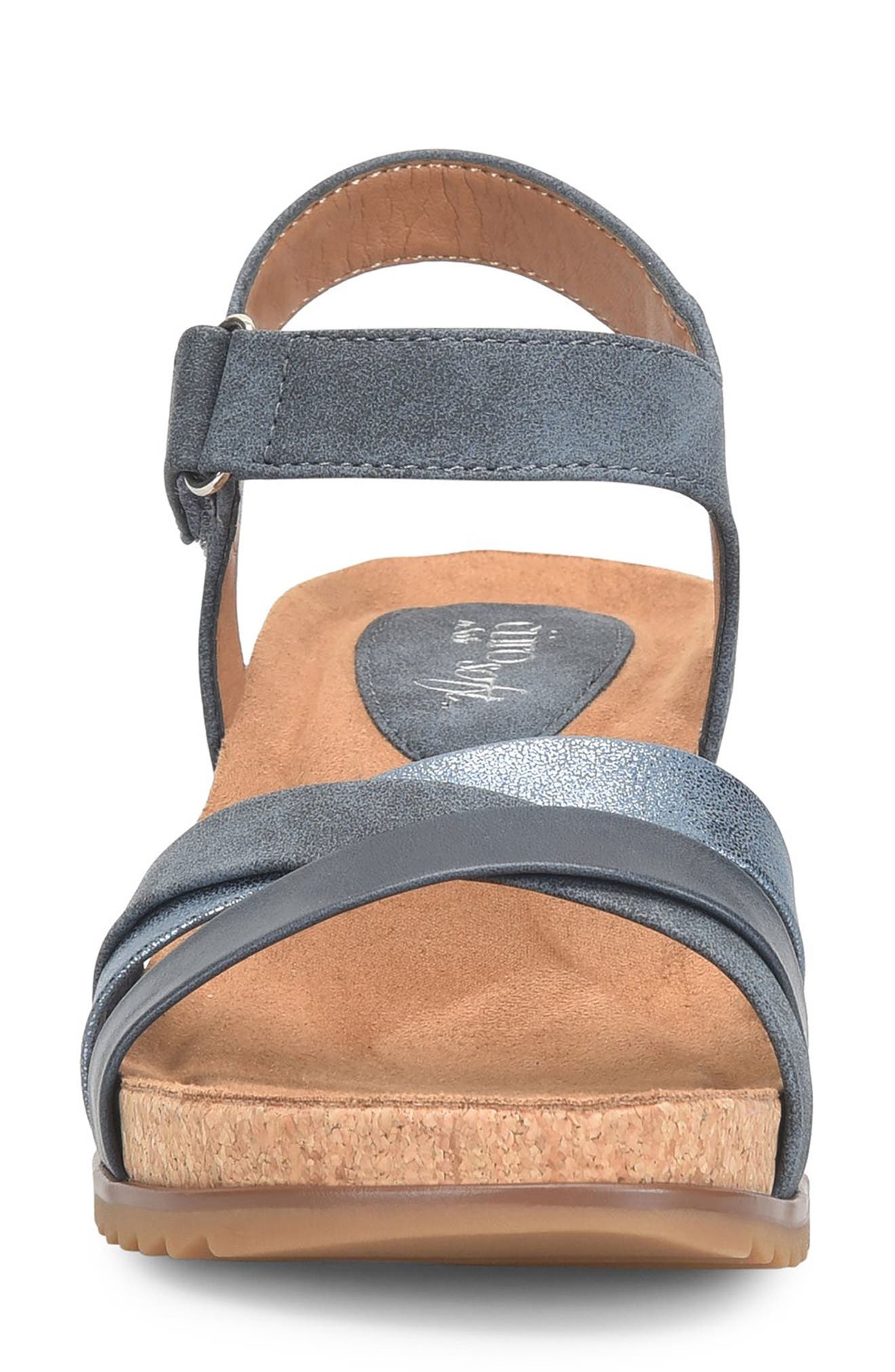 Talia Wedge Sandal, Alternate, color, NAVY