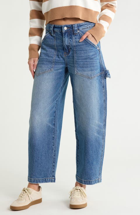 Carpenter High Waist Barrel Leg Jeans