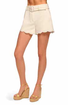 Ramy Brook Violeta Belted Scallop Trim Shorts