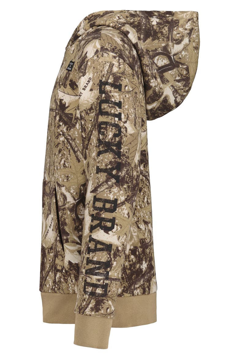 Kids' Forest Camo Hoodie, Alternate, color, KELP