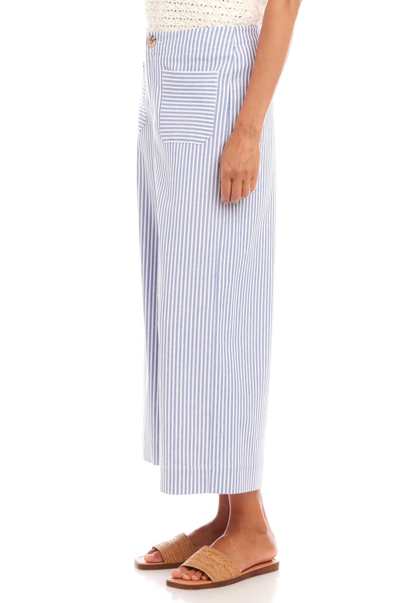 Karen Kane Stripe Crop Wide Leg Pants, Alternate, color,