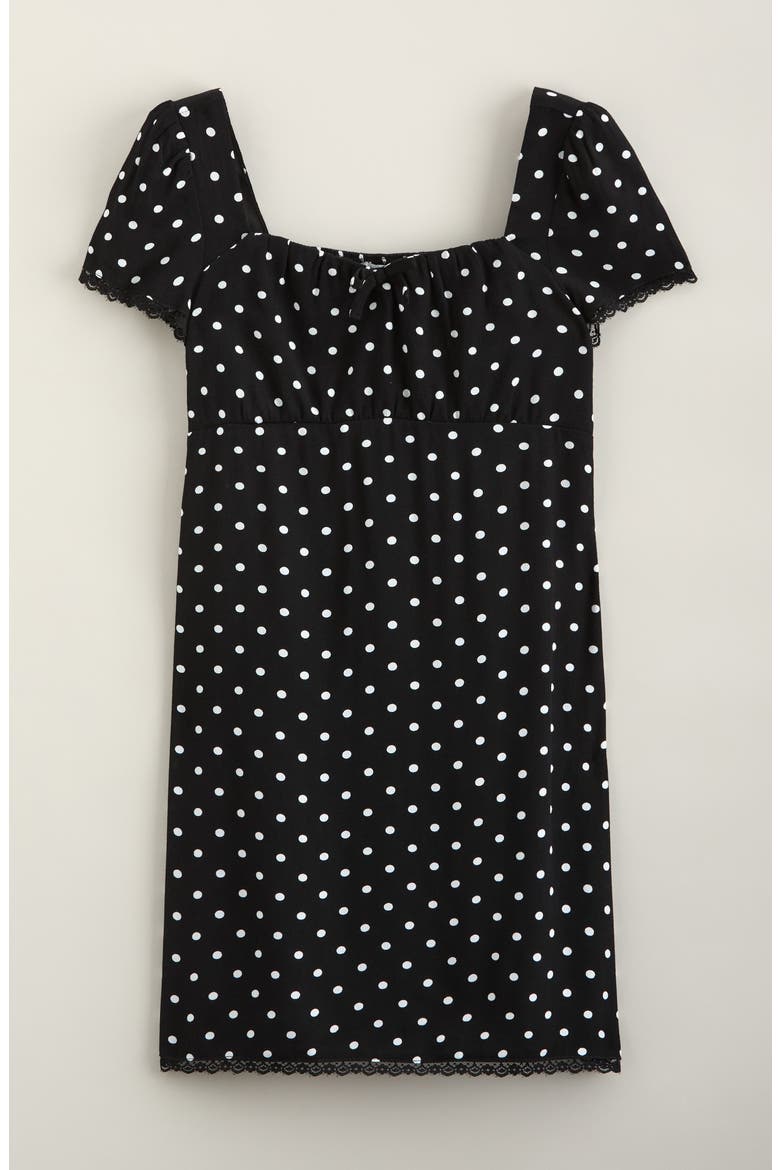 Kids' Sweetheart Minidress, Main, color, BLACK EVEN DOT