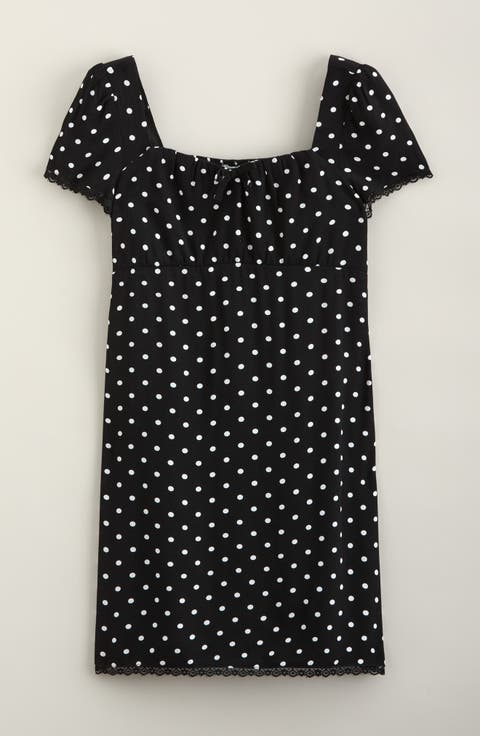 Kids' Sweetheart Polka Dot Minidress