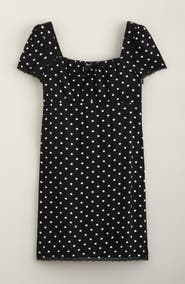 Nordstrom Kids' Sweetheart Polka Dot Minidress