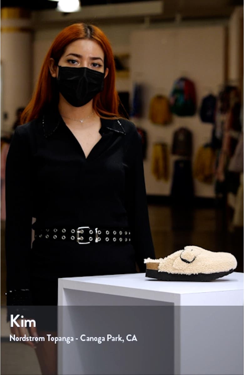 Papillio by Birkenstock Boston Big Buckle Genuine Shearling Clog, sales video thumbnail