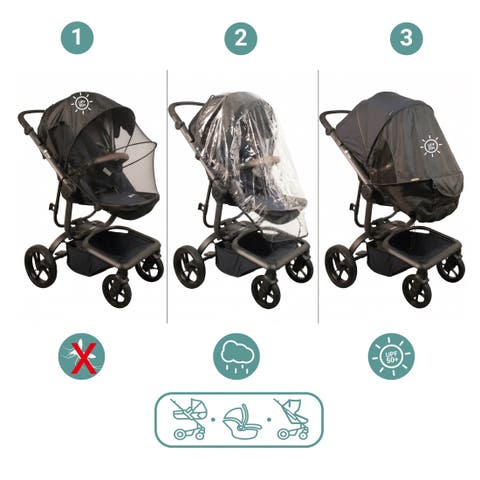 3-in-1 Convertible Stroller Cover