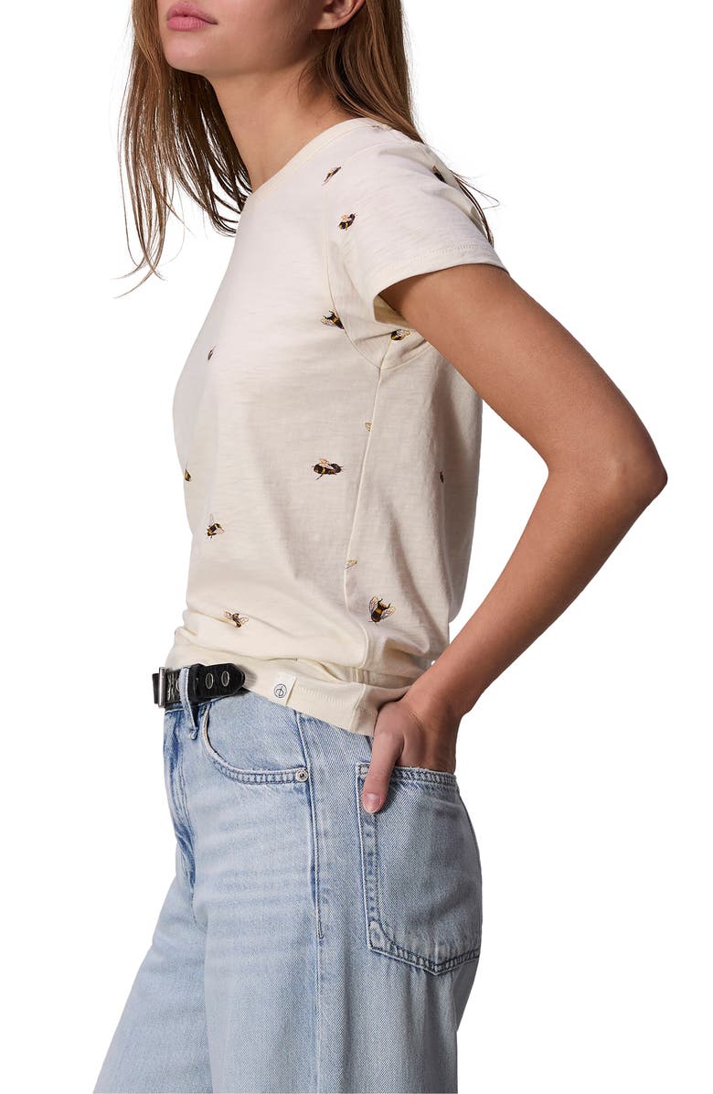 rag & bone Allover Bumblebee T-Shirt, Alternate, color, Ivory Multi