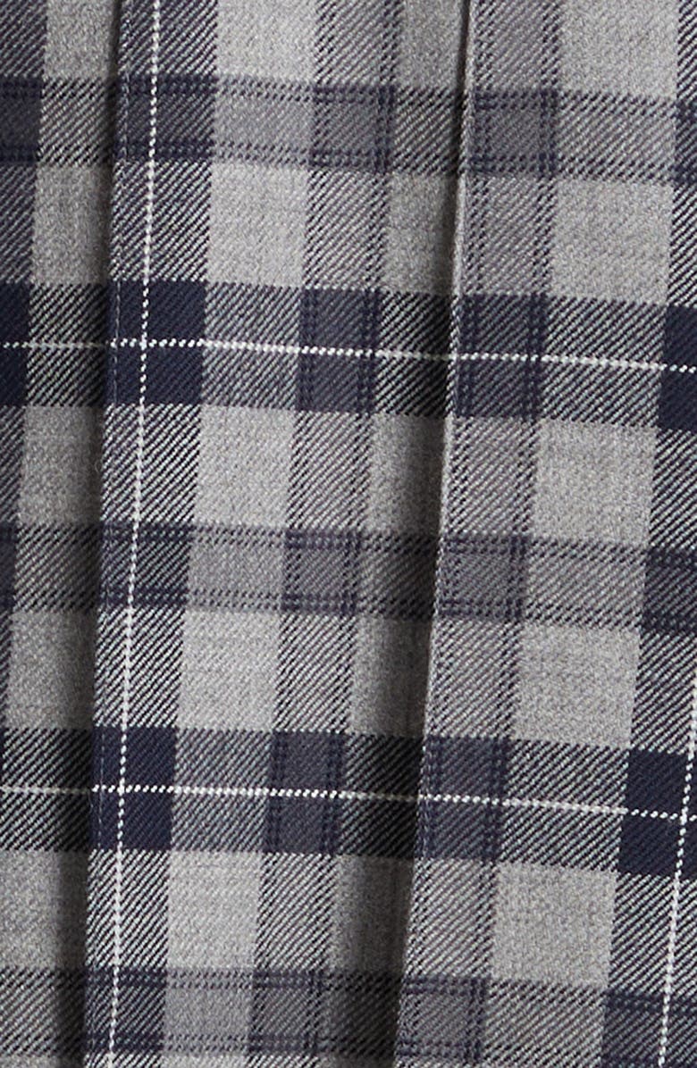 Thom Browne Tartan Plaid Drop Back Pleated Skirt, Alternate, color,