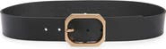 AllSaints Hexagon Buckle Leather Belt