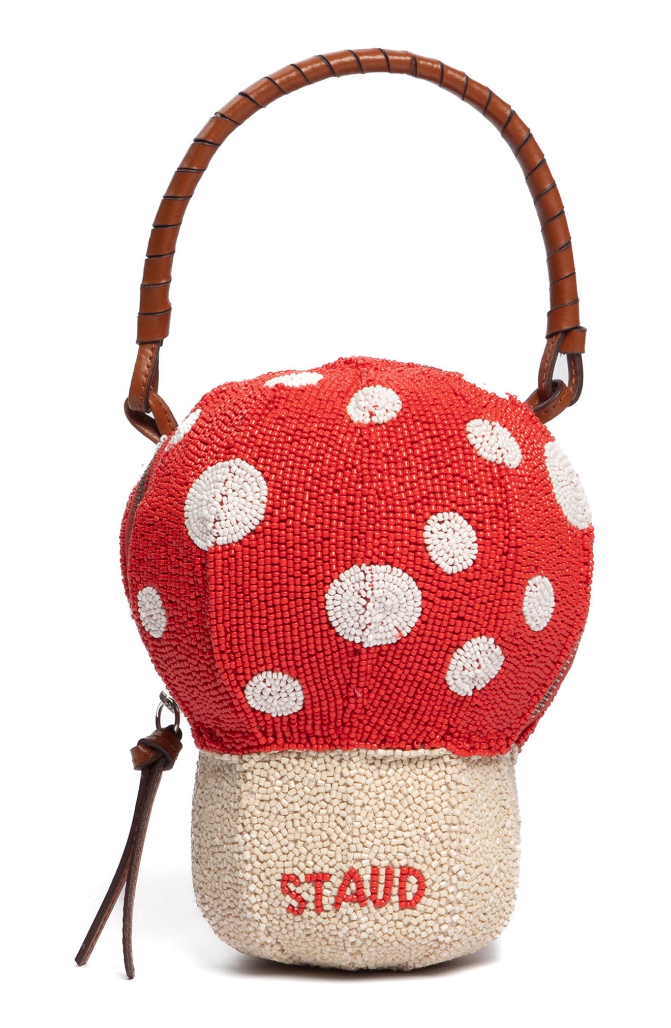 STAUD Shroom Beaded Bag, Main, color, Mushroom