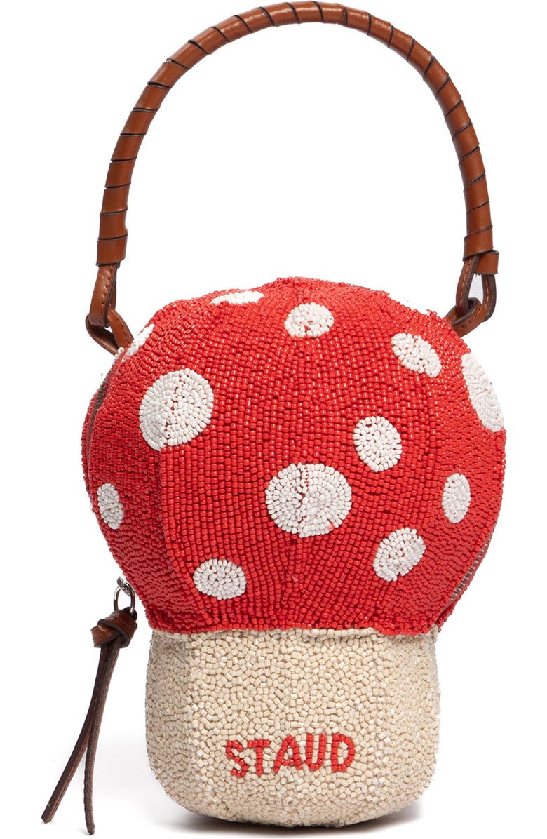 STAUD Shroom Beaded Bag, Main, color, Mushroom