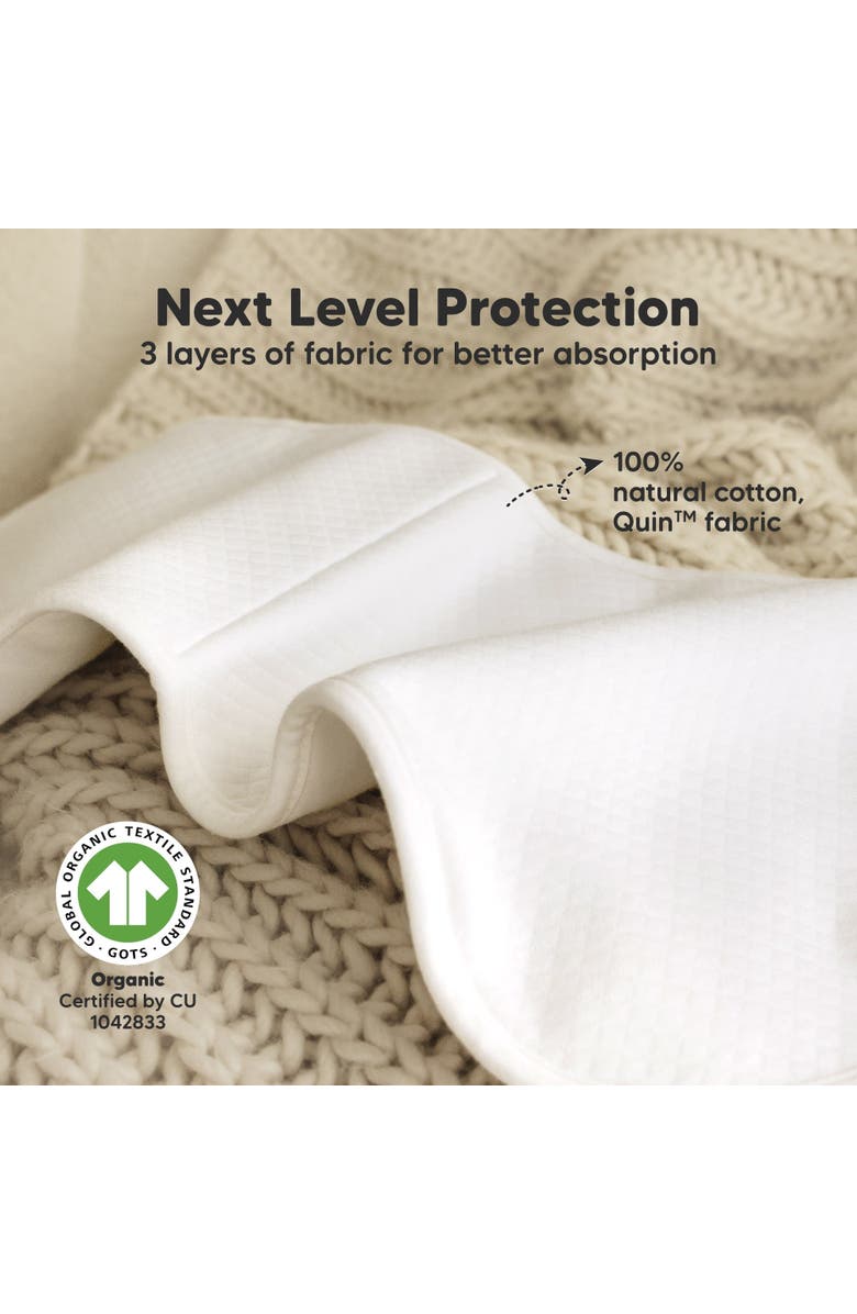 KeaBabies 5-Pack Quin Burp Cloths, Alternate, color, Soft White