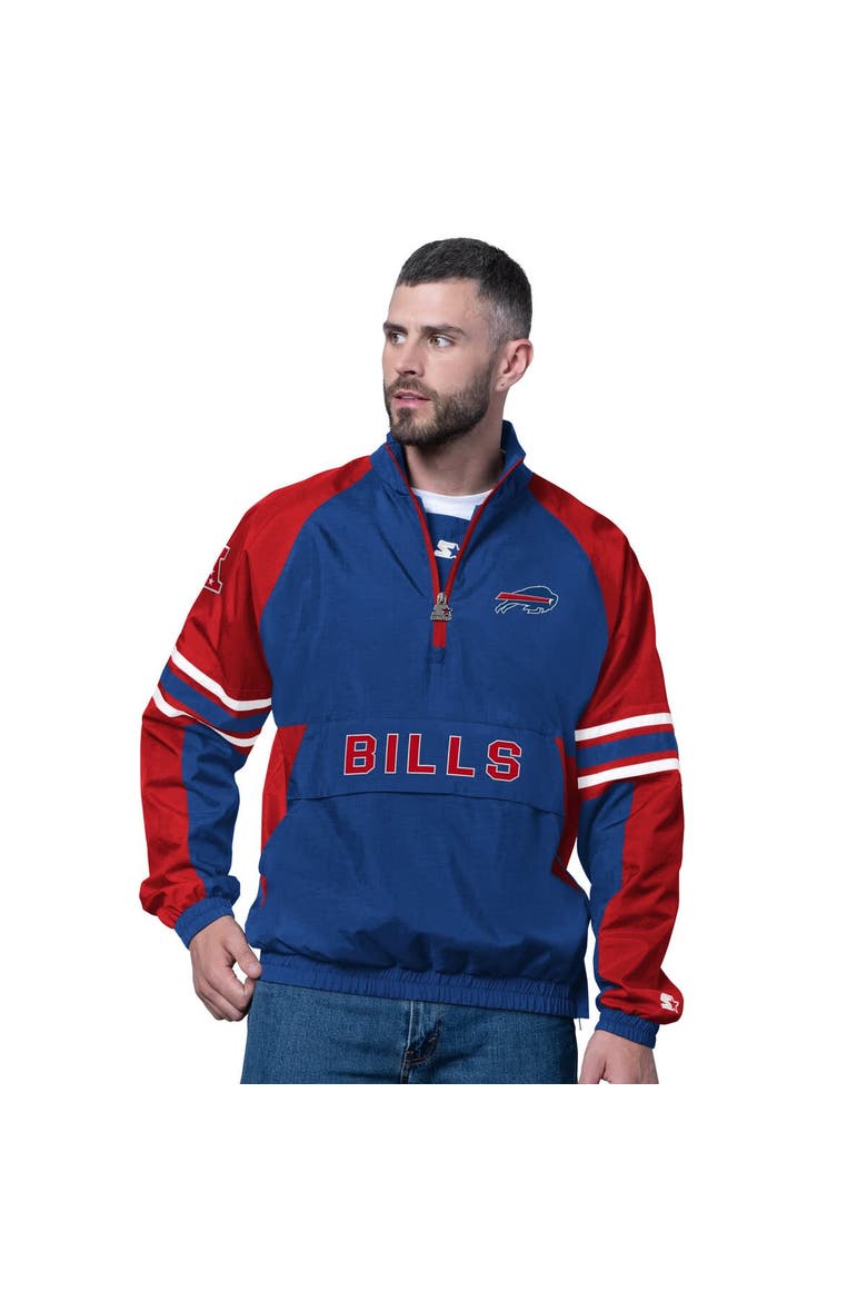 Men's Starter Royal Buffalo Bills Prospect Half-Zip Pullover, Main, color, Royal