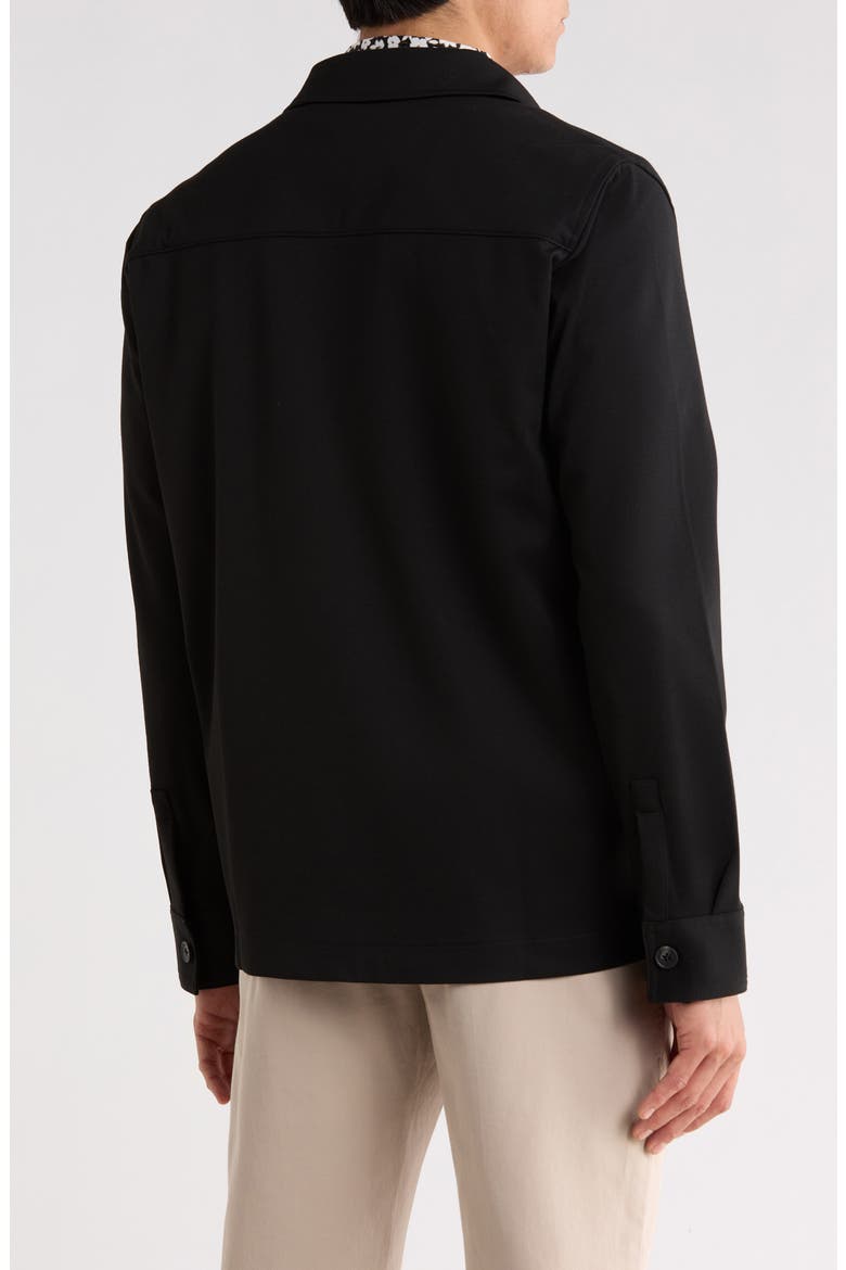 Button Front Shirt Jacket, Alternate, color, BLACK BEAUTY