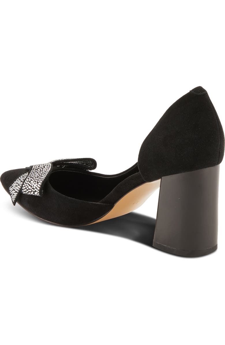 AZURA BY SPRING STEP Keala Half d'Orsay Pointed Toe Pump, Alternate, color, Black Suede