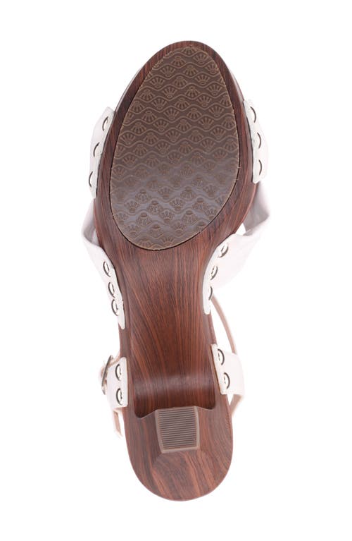 Nina Pop Ankle Strap Platform Sandal In Antique White