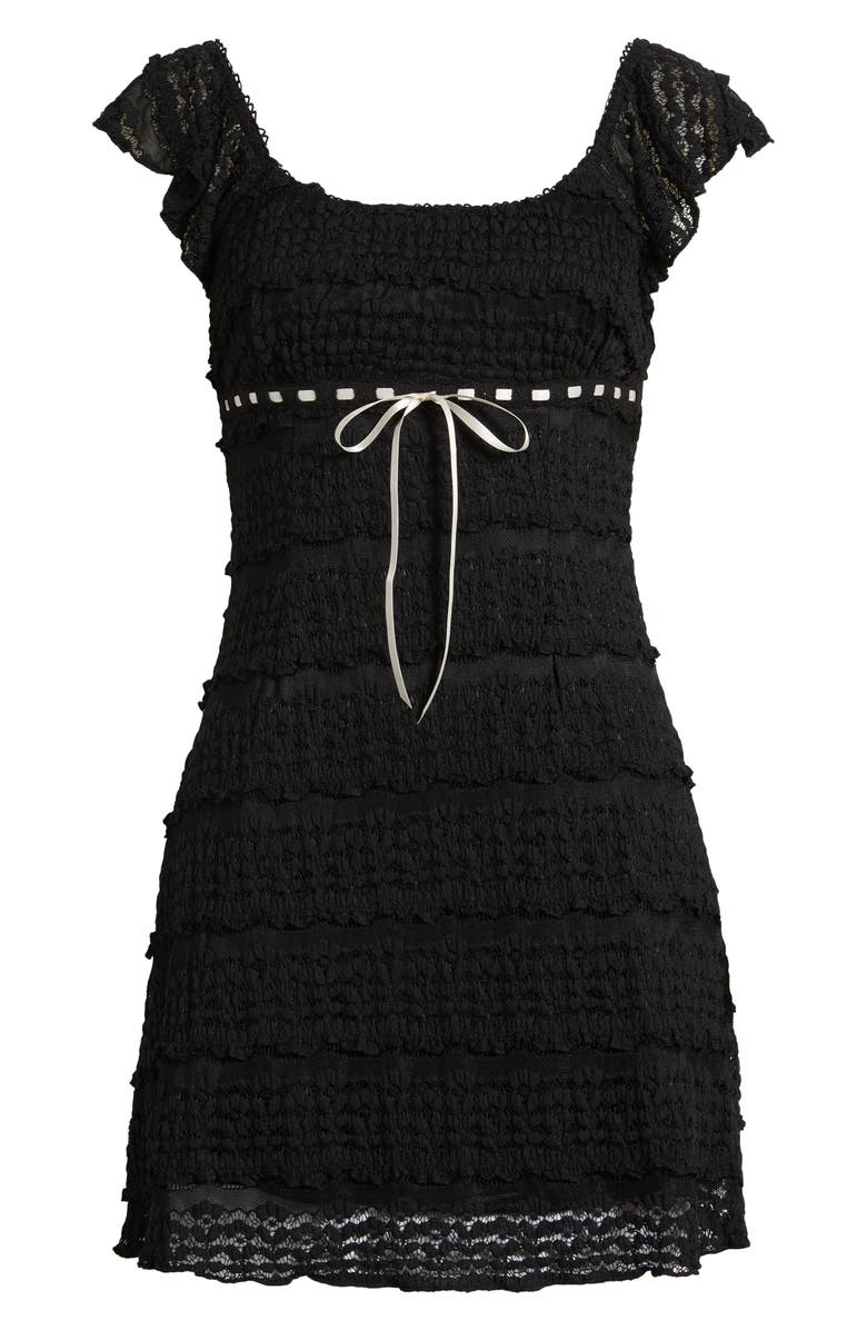 All in Favor Flutter Sleeve Lace Minidress, Alternate, color, 