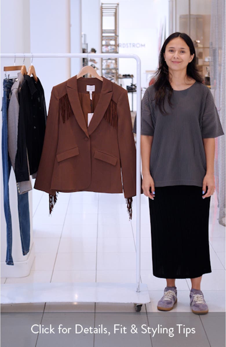 Western Fringe Trim Blazer, sales video thumbnail