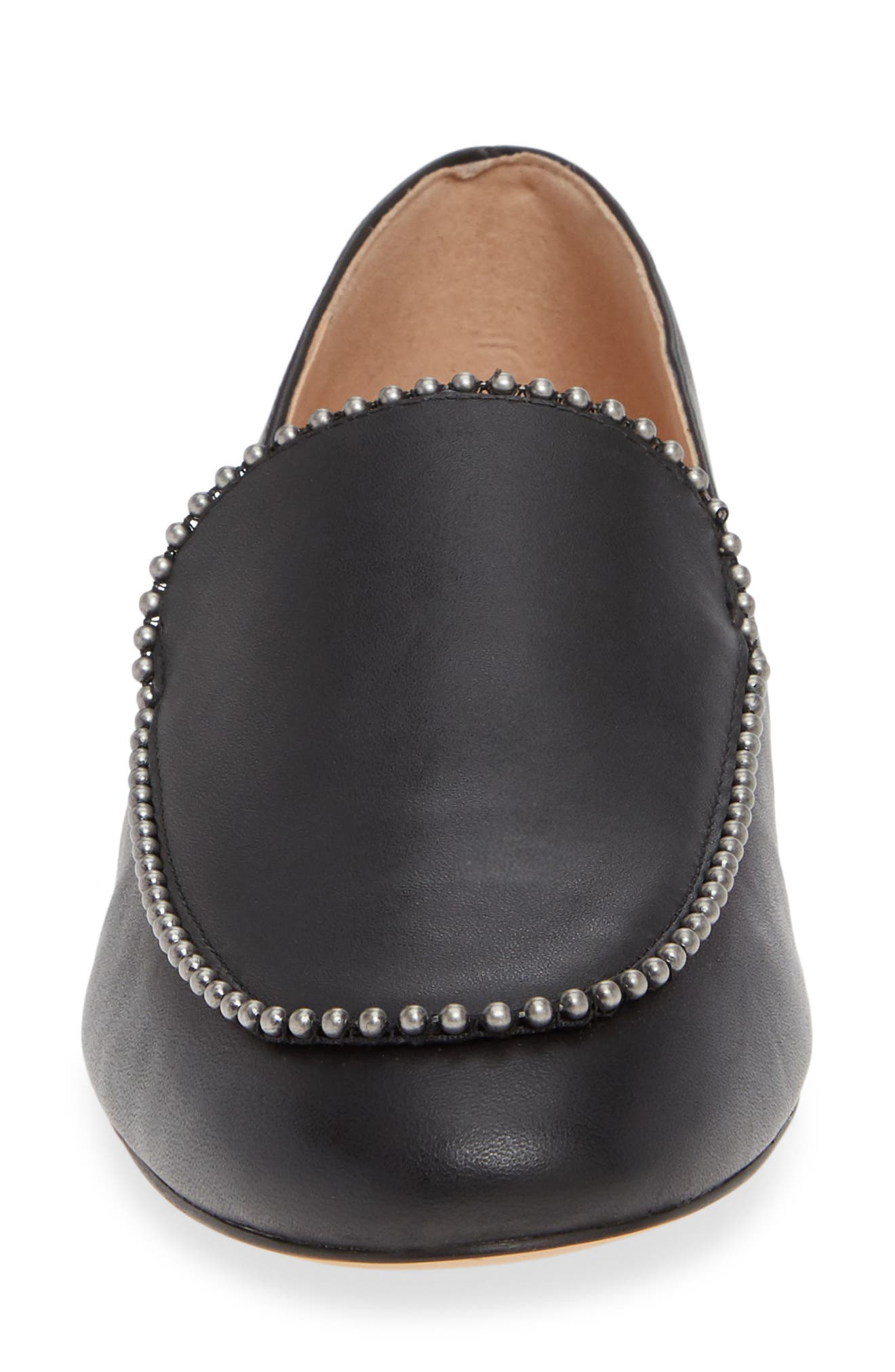 Harper Ball Chain Loafer, Alternate, color, BLACK LEATHER