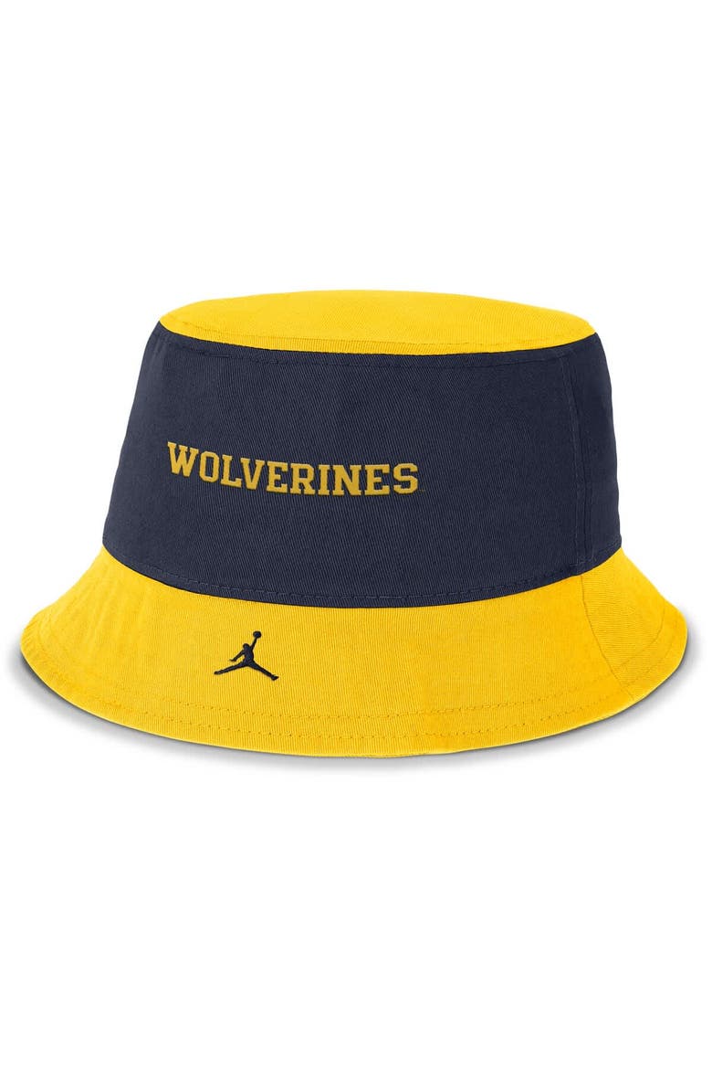 Men's Jordan Brand Navy/Maize Michigan Wolverines Apex Bucket Hat, Alternate, color, Navy