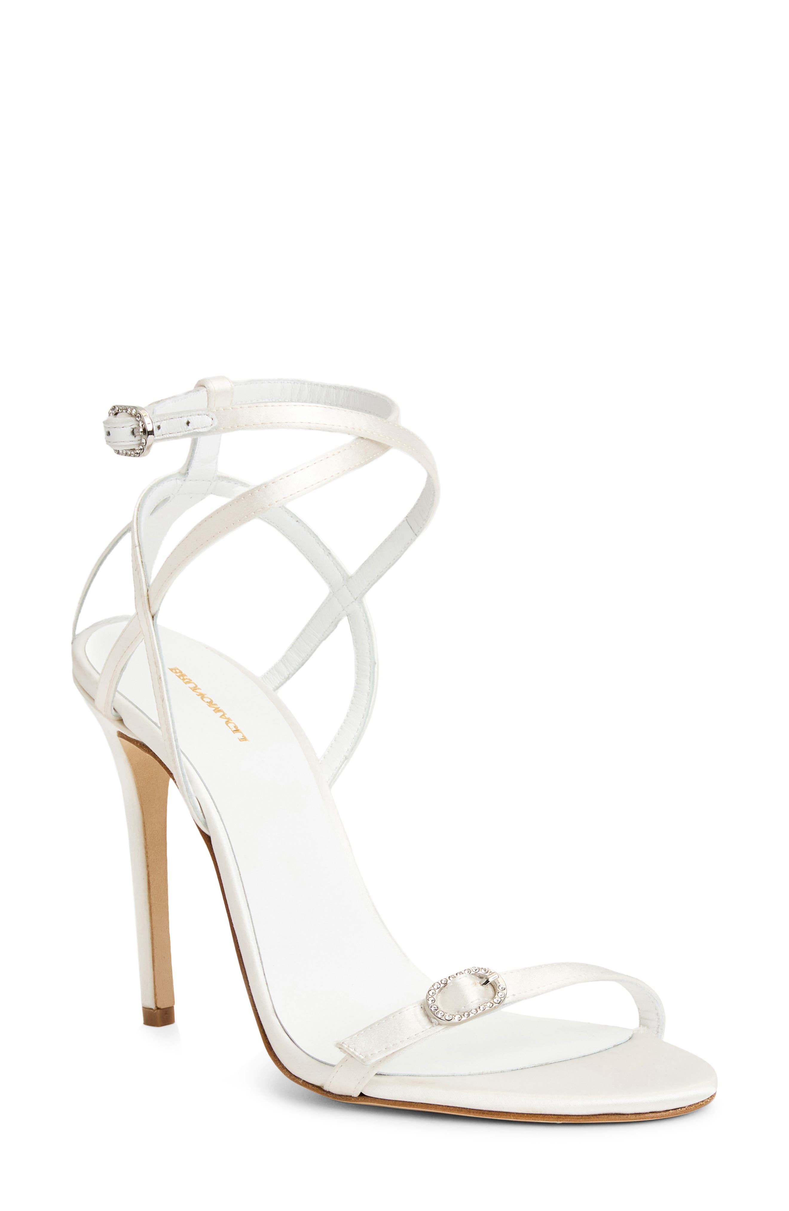 Bruno Magli Bruna Ankle Strap Sandal, Main, color, Ivory Satin