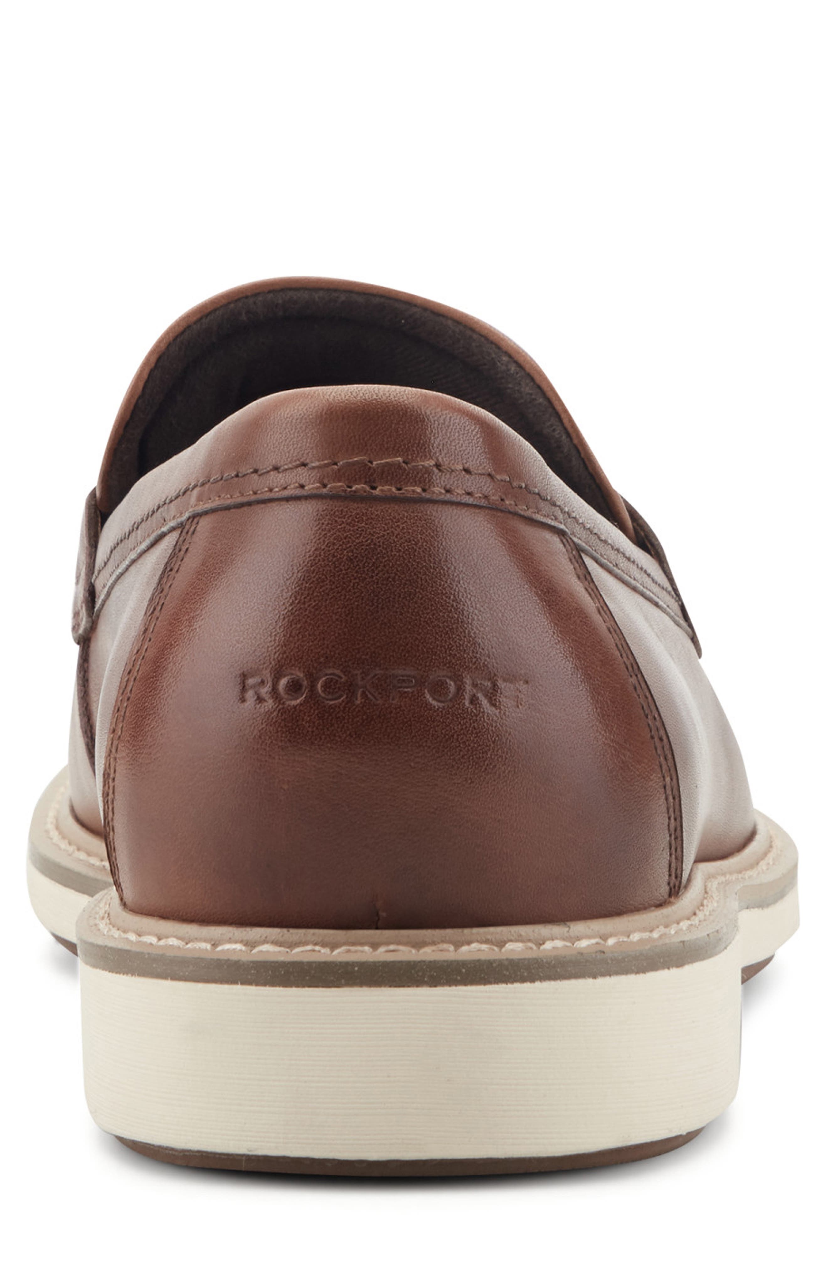 Ledger Leather Penny Loafer, Alternate, color, DARK NATURAL 120