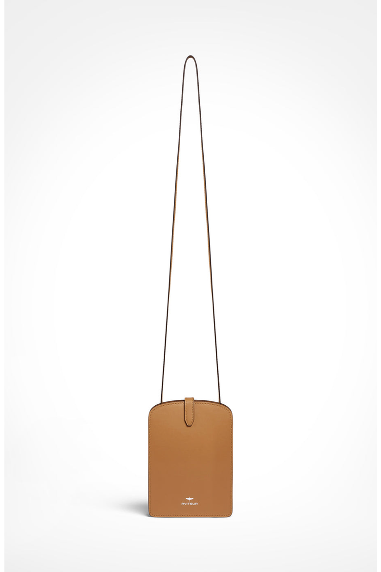 Intreccio Leather Phone Case, Alternate, color, Walnut
