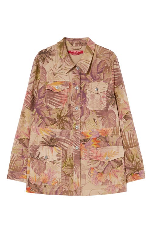 Marina Rinaldi Sport 1a Uscita Gattini Printed Jacket In Hazelnut Brown