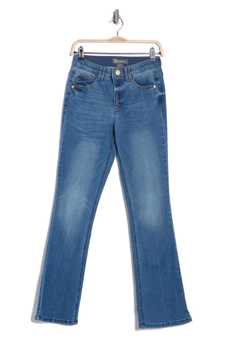 Embroidered Itty Bitty Bootcut Jeans, Alternate, color, MID BLUE