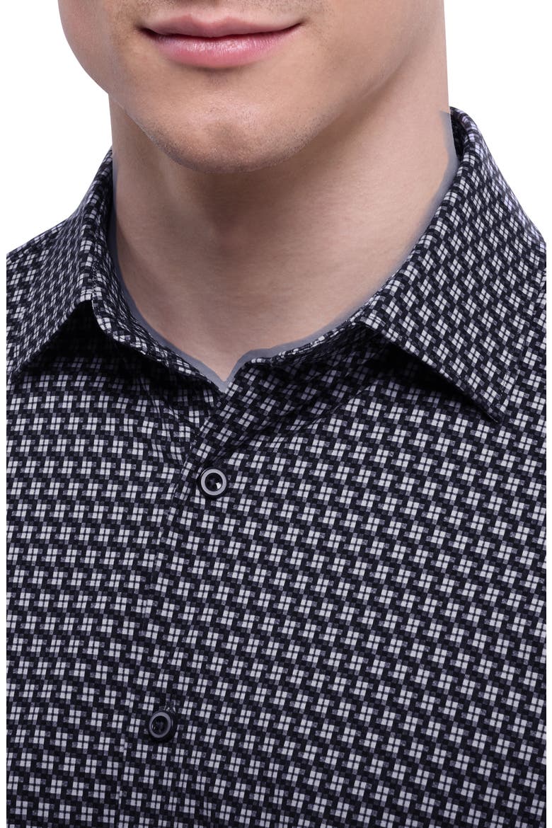 James OoohCotton® Geo Button-Up Shirt, Alternate, color, BLACK