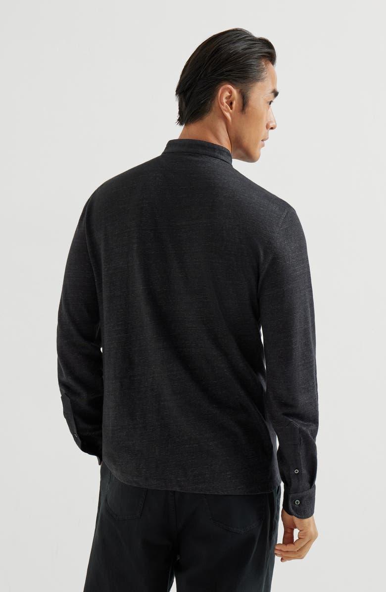 Brunello Cucinelli Jersey shirt, Alternate, color, Anthracite