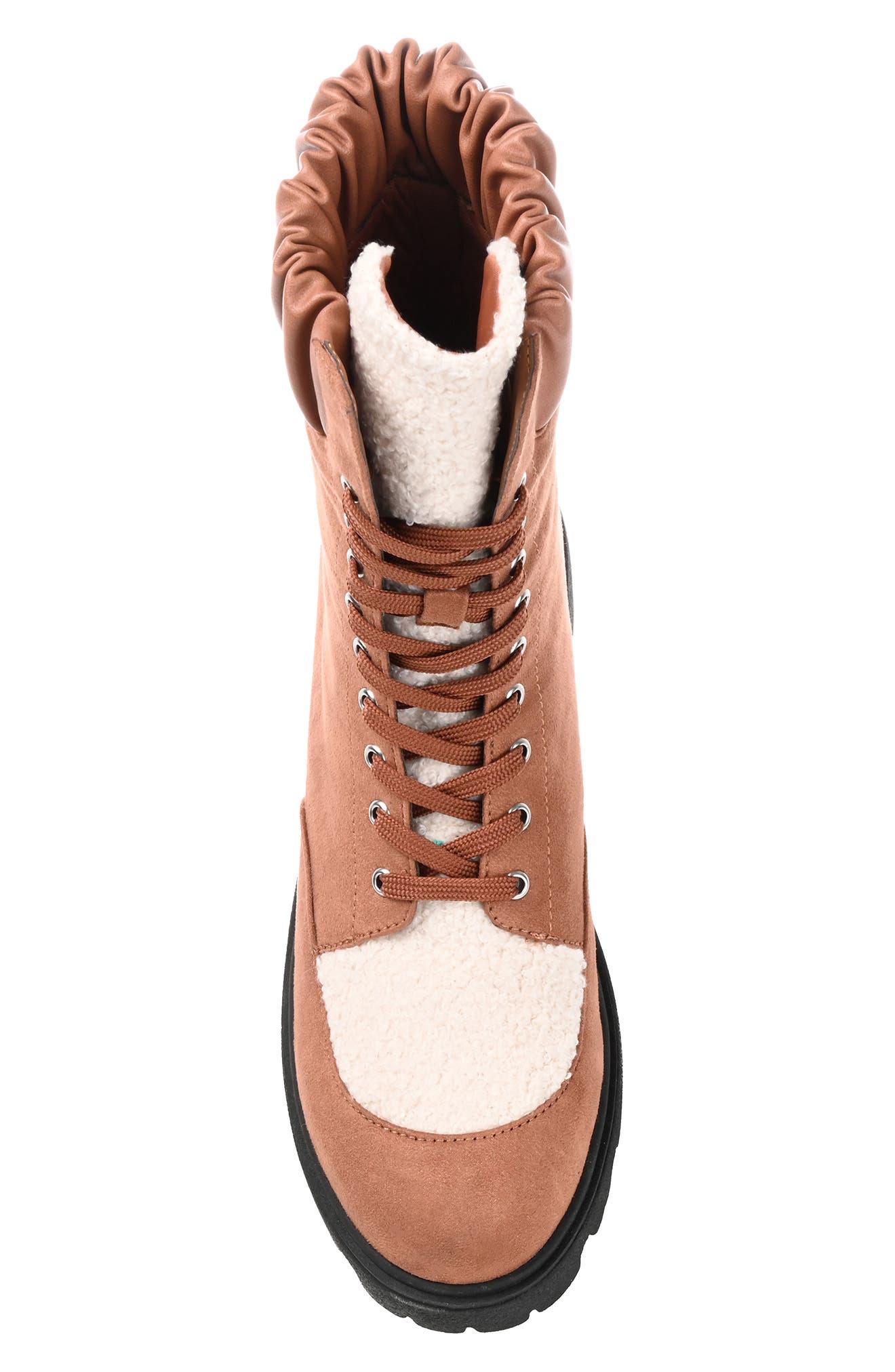 Elibor Faux Shearling Bootie, Alternate, color, BROWN