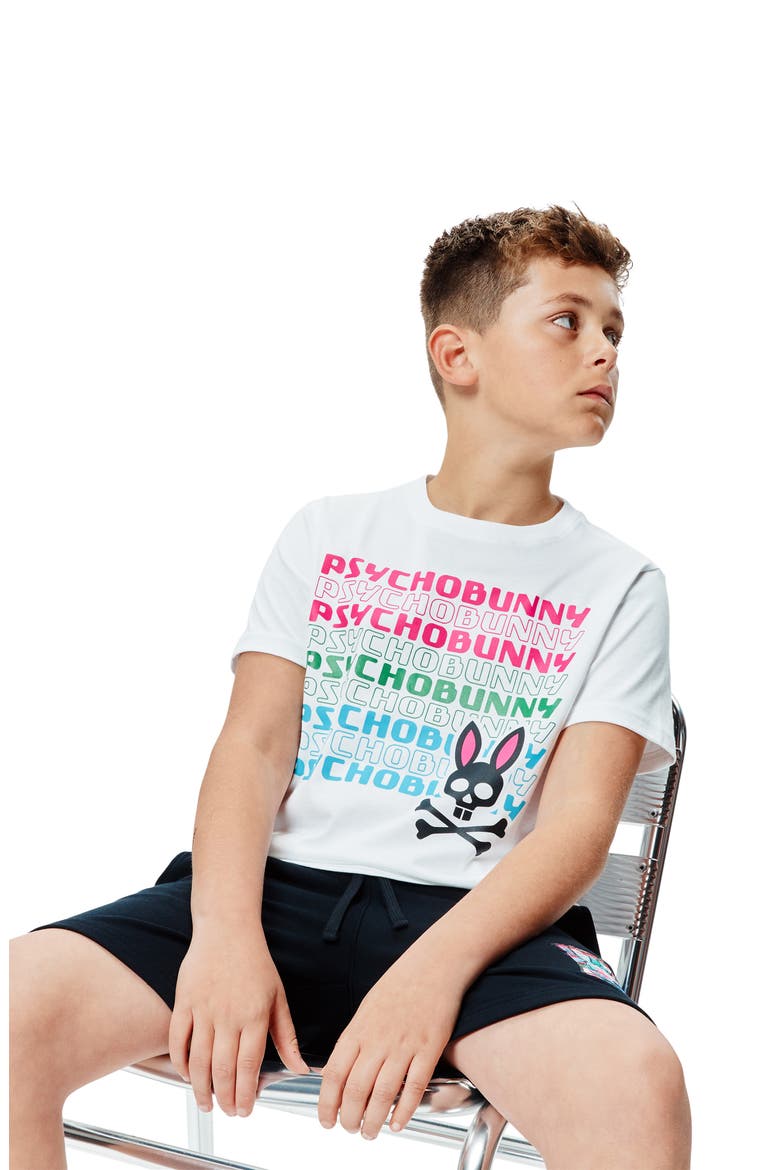 Kids' Landon Wordmark Tee, Alternate, color, WHITE