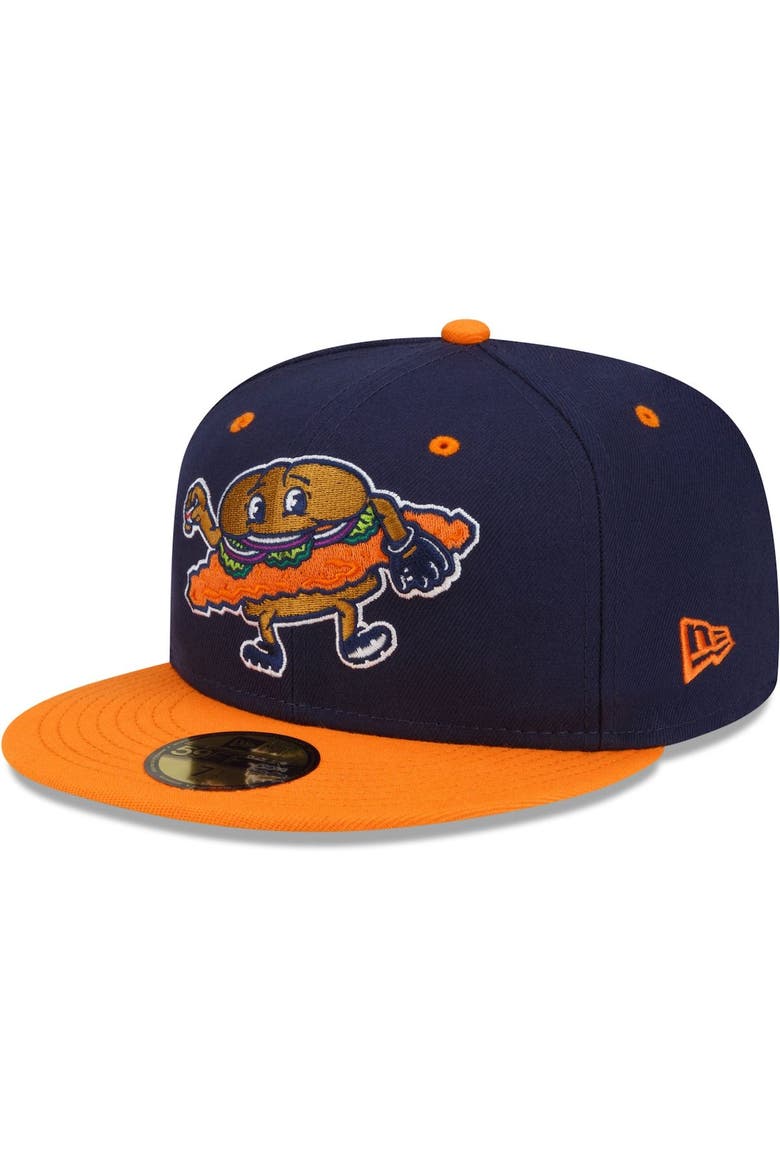 Men's New Era Navy/Orange Peoria Chiefs Theme Night 59FIFTY Fitted Hat, Main, color, Navy