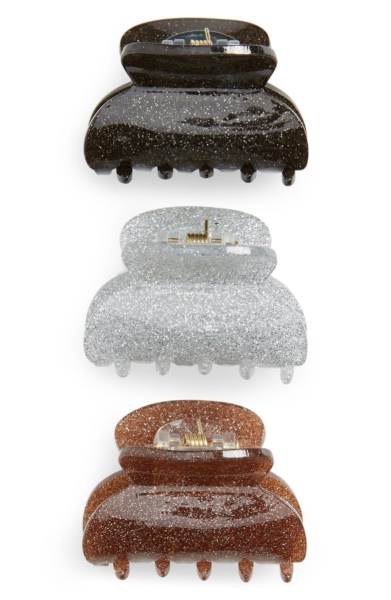 Tasha 3-Pack Glitter Jaw Clips, Main, color, 