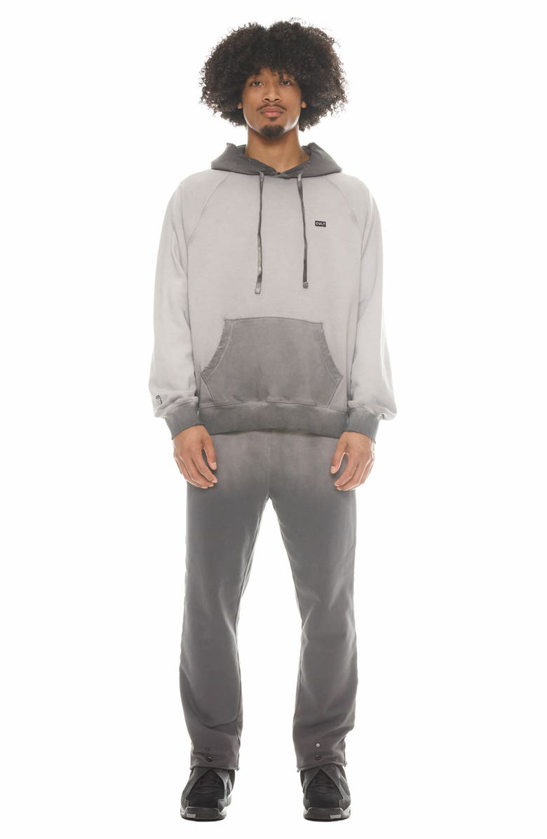 Cult of Individuality Distressed Two-Tone Hoodie, Alternate, color, Vint Charcoal